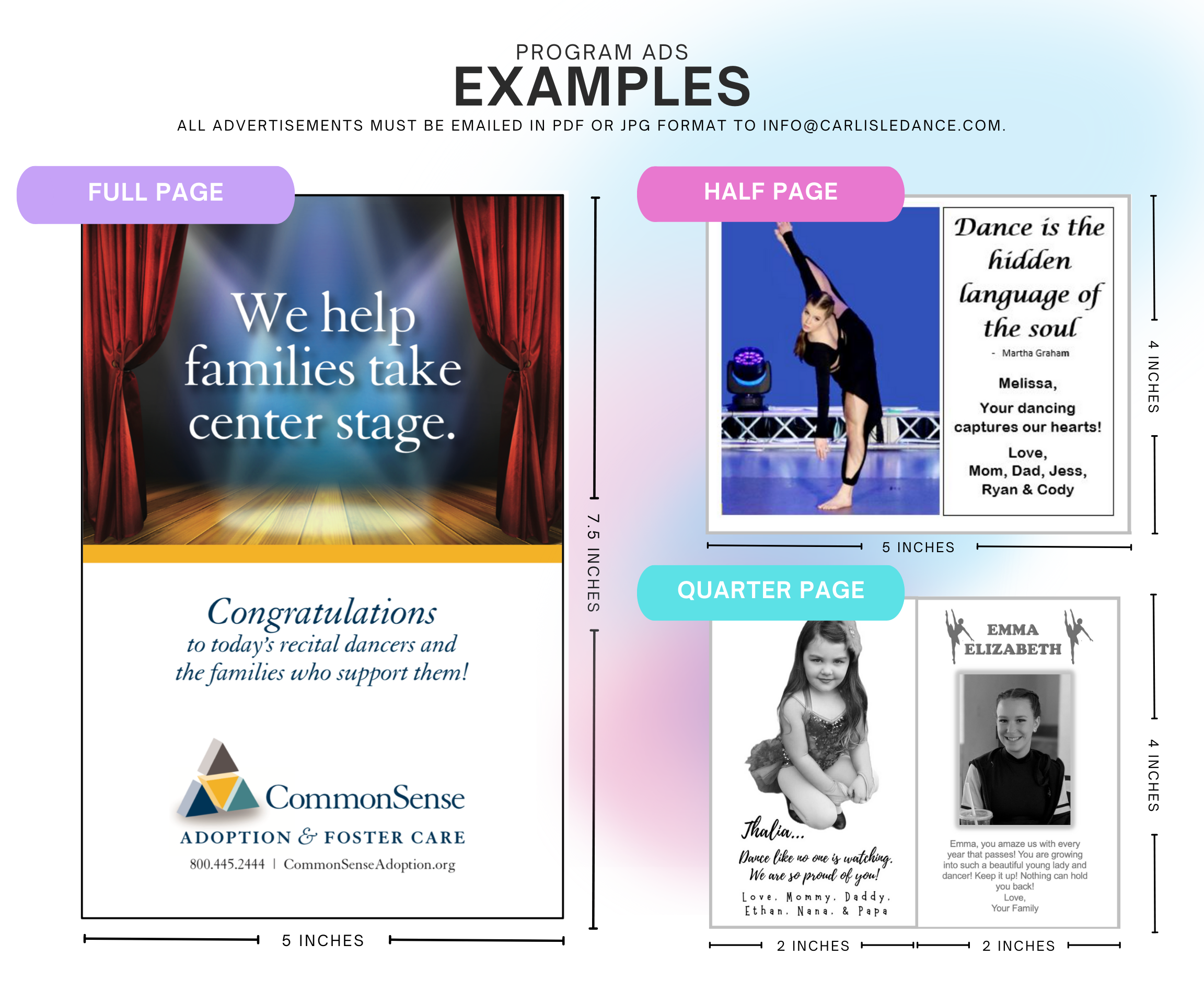 program ad examples